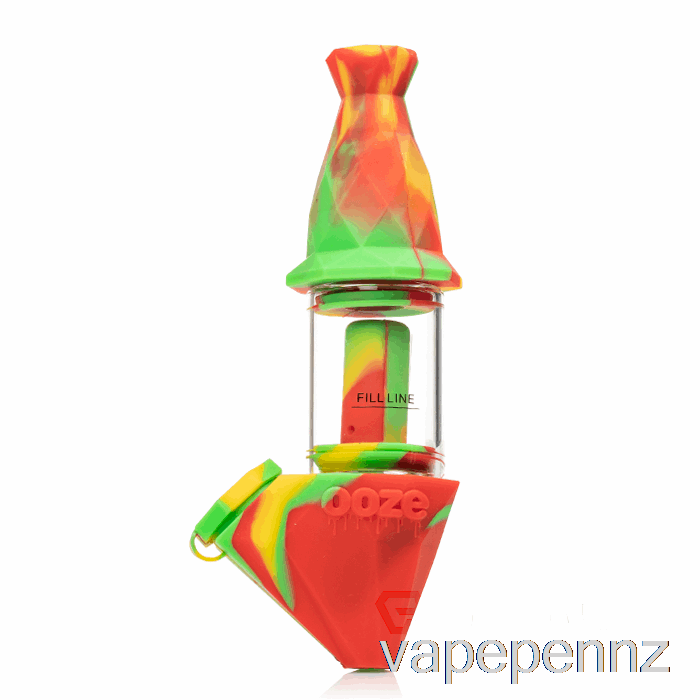 Ooze Bectar Silicone Bubbler Rasta (Green / Red / Yellow) VAPE NZ